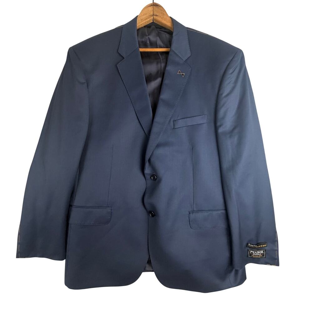 NEW Jos A Bank $898 46R Signature Gold 6* Superfine Wool BlueTailored Fit